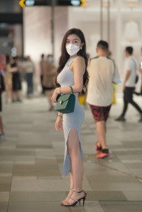 【精选街拍】Vol.3388 温柔如水蓝色修身裙 [172P-2.17GB]